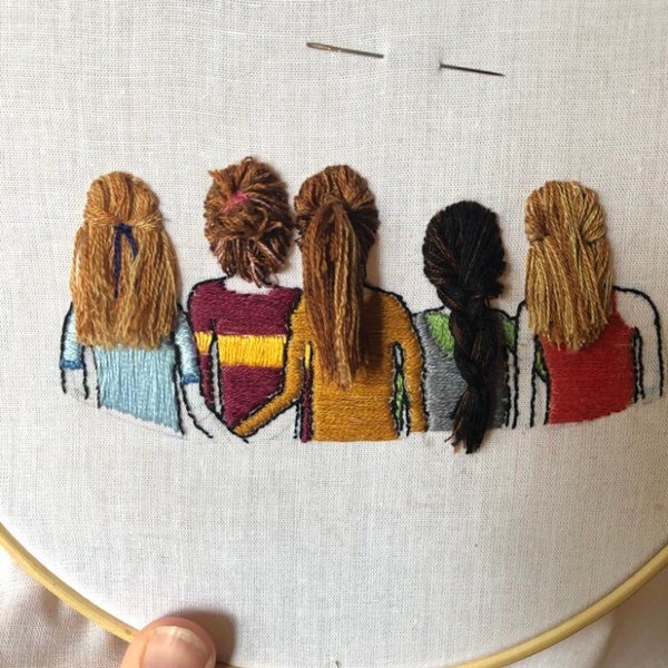 Custom Embroidery Portrait | Friends | Family | Bridesmaids | Personalised