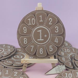 1x1 fleur_marron beige / aide à l'apprentissage 1x1 / 1x1 / maths / aide au calcul