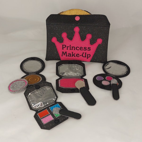 Set de maquillage pour enfants, paillettes noires