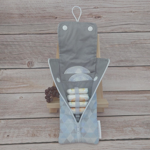 Hygiene bag_triangles /period bag/cosmetic bag/tampon bag/pouch for panty liners and tampons/hygiene case