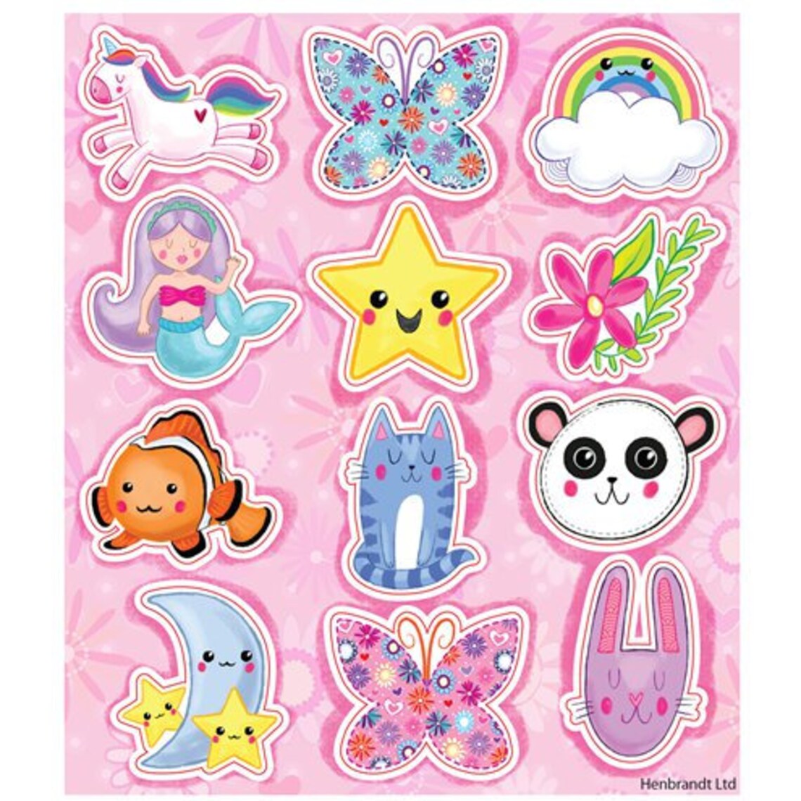6 Sheets Cute Animal Stickers Children's Boys Kids Party Etsy