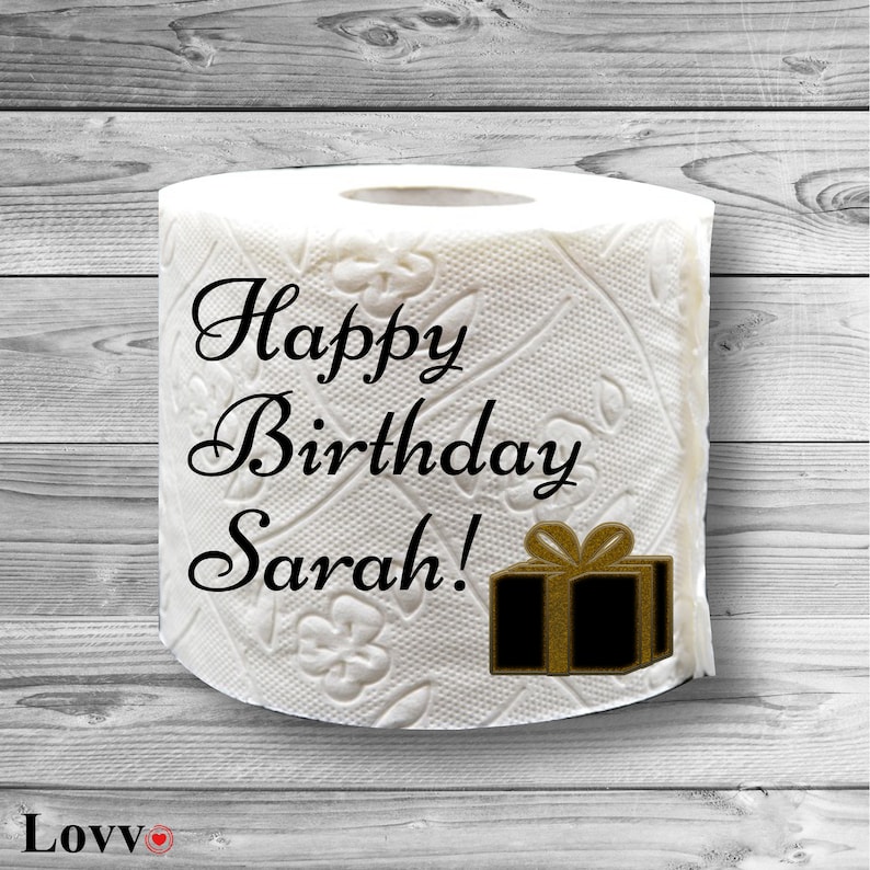 Personalised Toilet Paper Roll with Your Text/Design | Etsy