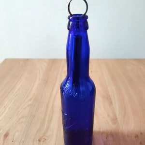 Blue bottle lamp