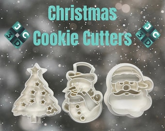 Set de Cortadores de Galletas de Navidad / Cortador de Árbol de Navidad / Muñeco de Nieve de Navidad / Papá Noel de Navidad