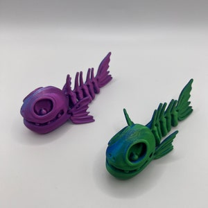 Fish Flexi Fidget Toy, 3D Printed Desk Toy, Unique Novelty Gift
