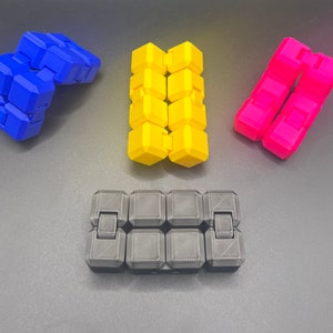 Fidget Infinity Cube, Sensory Stress Reliever, Desk Toy, Perfect Gift for Kids, Sensory Tool for Focus and Relaxation, 3D Printed