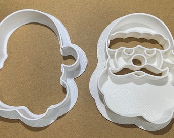 Santa Cookie Cutter - Christmas Cookie Cutter - Baking Gift, Christmas Craft, 3D printed