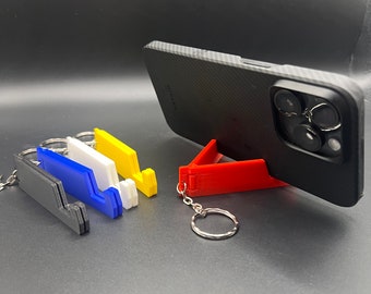 Phone Stand with Keyring, Portable Office Gadget, Perfect Gift for Him or Her, Ideal for Meetings