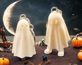 Ghost Keychain, Halloween Fidget Gift, 3D printed