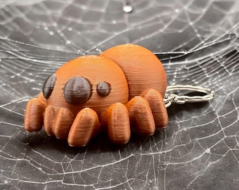 Spider Keychain, Fidget Toy, Spider Halloween Gifts, 3D Printed Keyring, Under 5 pounds
