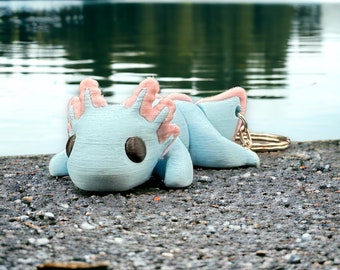 Axolotl Keychain, Fidget Toy, Axolotl Gifts, 3D Printed Keyring, Under 5 pounds