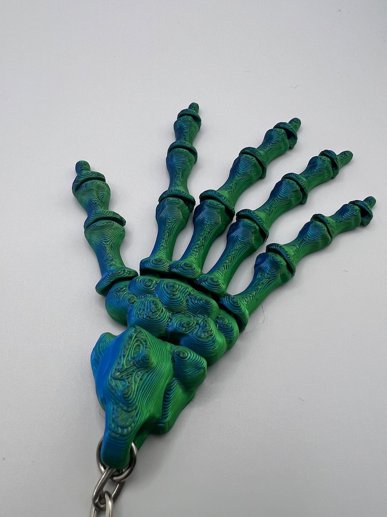 Skeleton Hand Key Chain Skeleton Hand Keyring, 3D Printed Keychain, Fidget Toy, Gift, Birthday ...