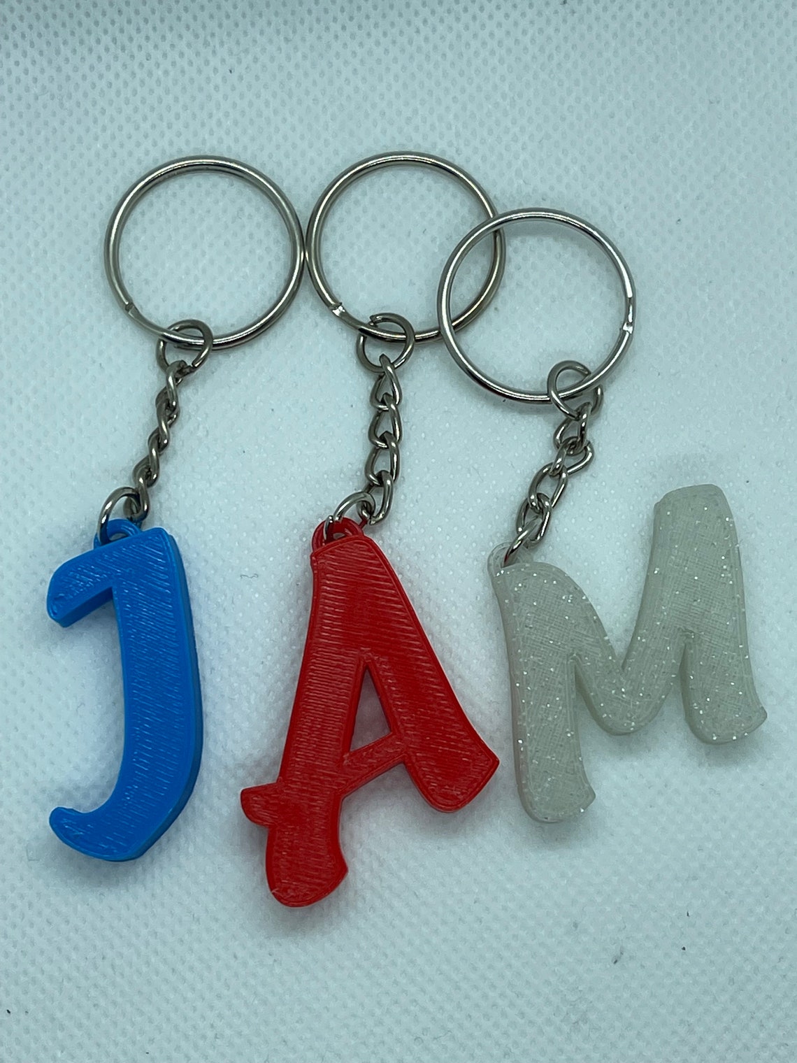 Personalised Initial Keyring Letter Keyring 3D Printed Etsy UK