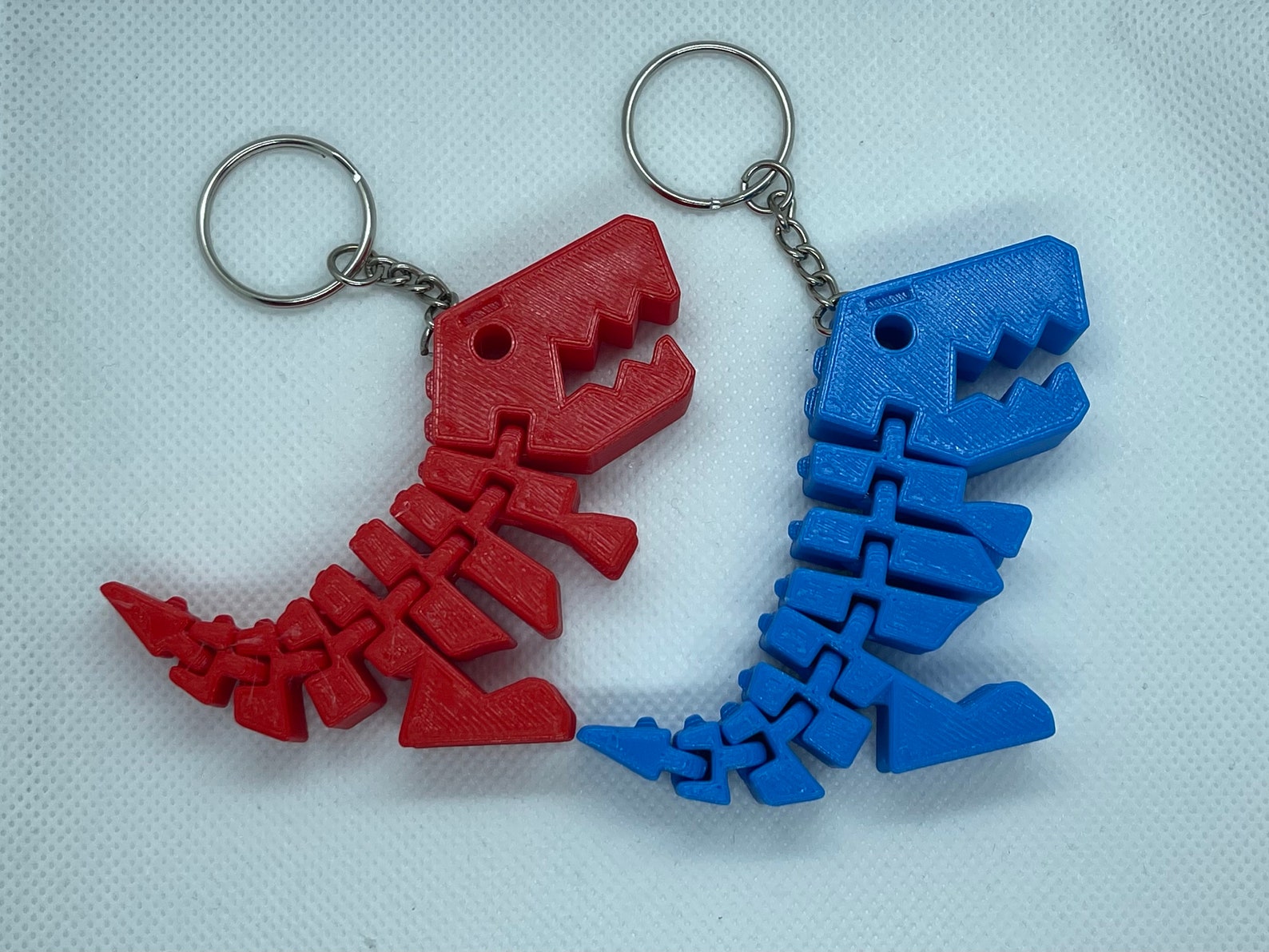 Flexi Rex/ Flex Dino Fidget 3D Printed Keyring Keychain Etsy UK