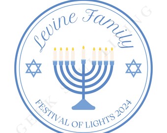 Hanukkah Party Template - Text updated to specification & product digitally delivered