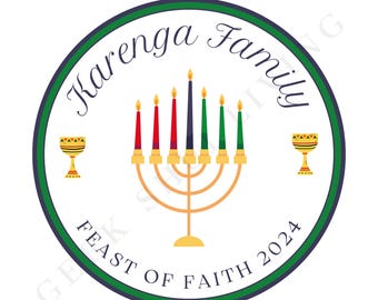 Kwanzaa Party Template - Text updated to specification & product digitally delivered