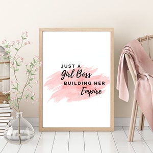 Printable Girl Boss Wall Art Feminine Room Decor Boss Babe | Etsy