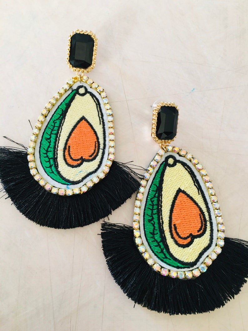 Aguacate avocado statement earrings