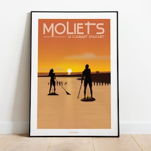 Cartel MOLIETS - Landas - Costa Atlántica - Pádel al atardecer