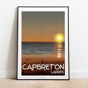 Pôster Capbreton Sunset - Surf de Landes