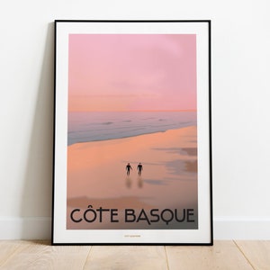 Morning Surf Poster - Basque Country - Basque Coast - Sunrise