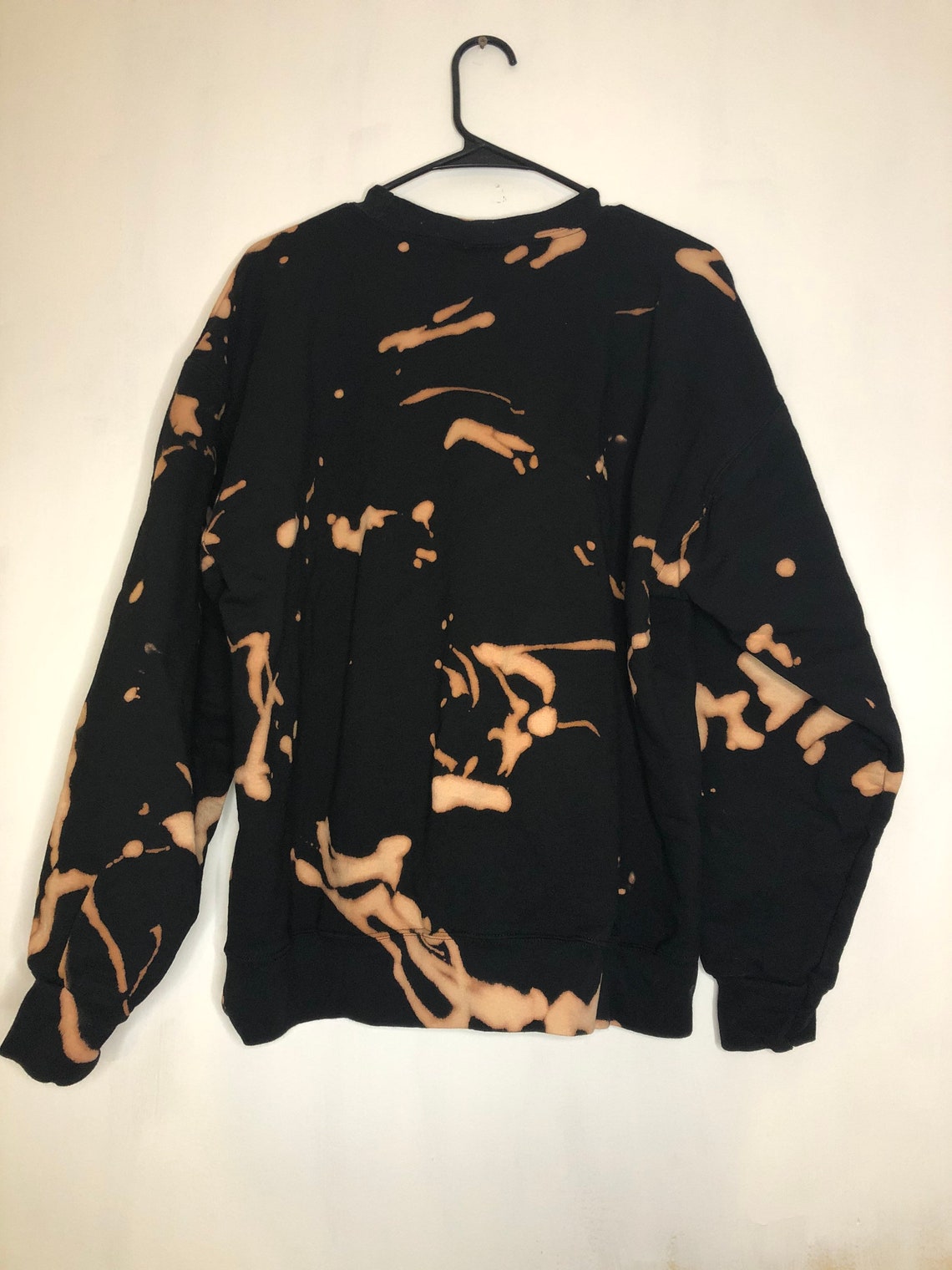 bleach tie dye red sweatshirt