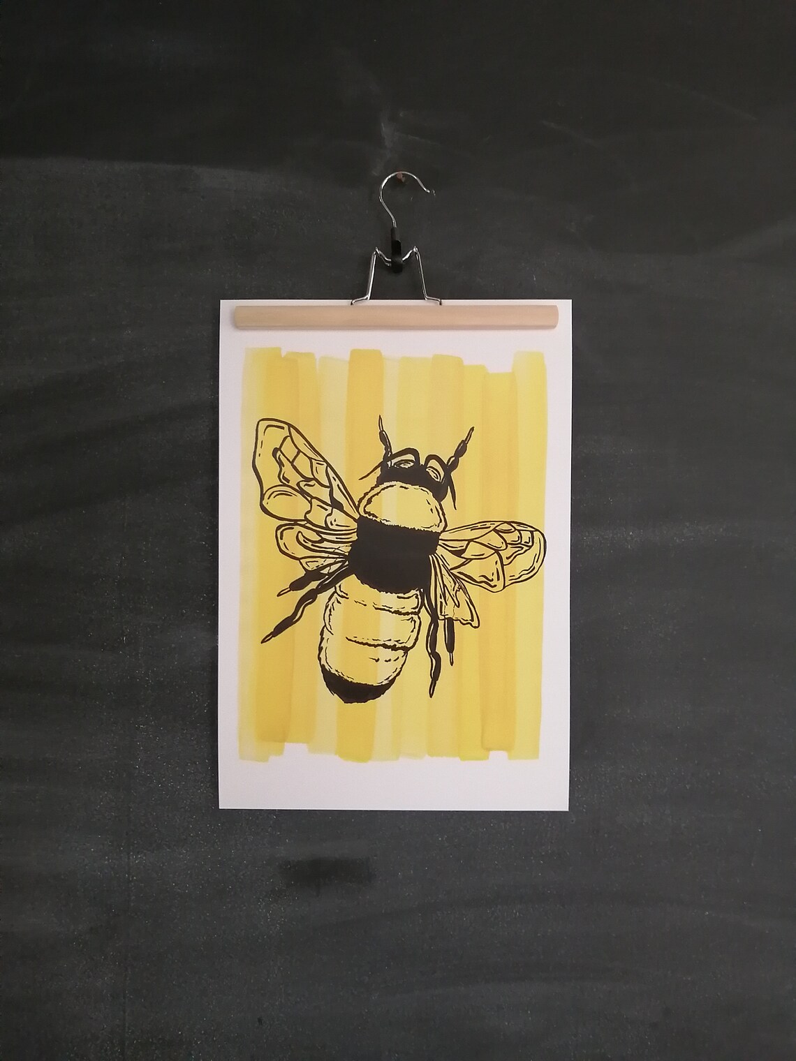 Bee Print Poster - Etsy