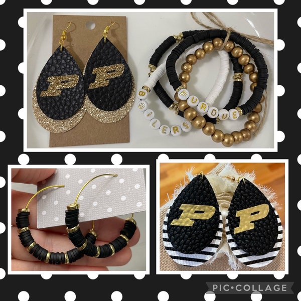 Boilermaker earrings, Game day earrings, Final four, March Madness, Purdue earrings, Purdue jewelry