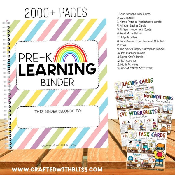 Pre-K Learning Binder