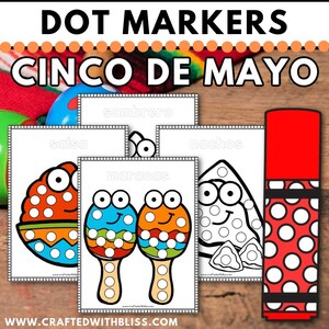 Cinco De Mayo Do-A-Dot Marker Fine Motor Printable, Cinco De Mayo Dot Marker Activity, Cinco De Mayo craft toddler preschool dot painting image 2