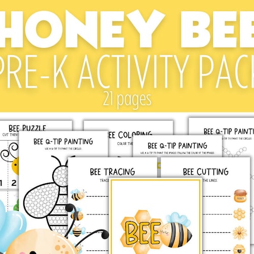 Bee Activity Pack Bee Printable for Pre-k Science Preschool - Etsy