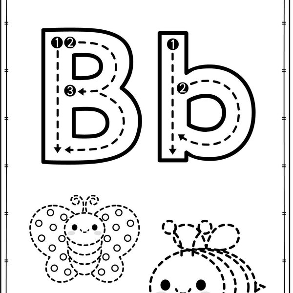 26 Pages Alphabet Tracing Mats, Alphabet Coloring Book Activities - A to Z, Learning Alphabet, Printable Alphabet Letters Tracing Worksheets