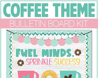 Coffee Theme Bulletin Board Kit Door Classroom Decor Coffee And Donuts Bulletin Decoration Office Hospital Medical Health