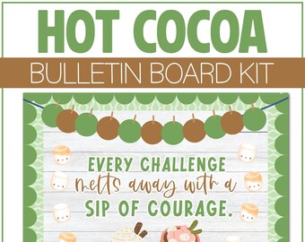 Winter Hot Cocoa Bulletin Board Kit Door Classroom Decor January Bulletin Decoration Office Hospital Medical Health