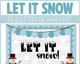 Winter Let It Snow Bulletin Board Kit Door Classroom Decor January Bulletin Decoration Office Hospital Medical Health