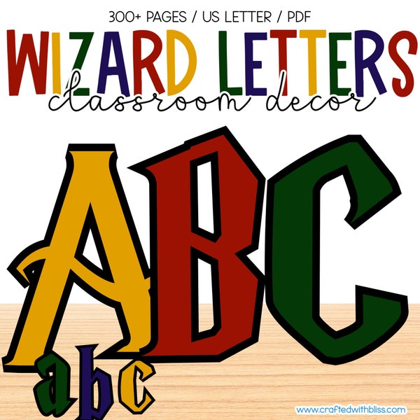 Wizard Letters | Classroom Decor | Bulletin Board Decor | Wizard Theme | 300+ Pages