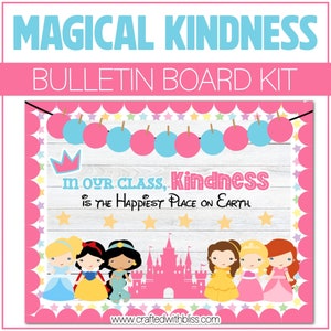Magical Kindness Happiest Place On Earth Bulletin Board Kit Door Classroom Decor Bulletin Princess Castle Decoration School