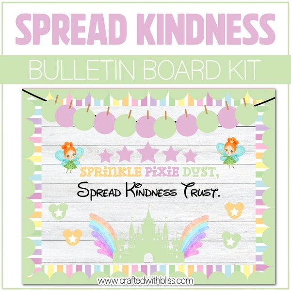 Magical Sprinkle Pixie Dust Kindness Bulletin Board Kit Door Classroom Decor Bulletin Princess Castle Decoration School