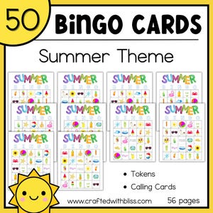 50 cartelle del bingo estivo