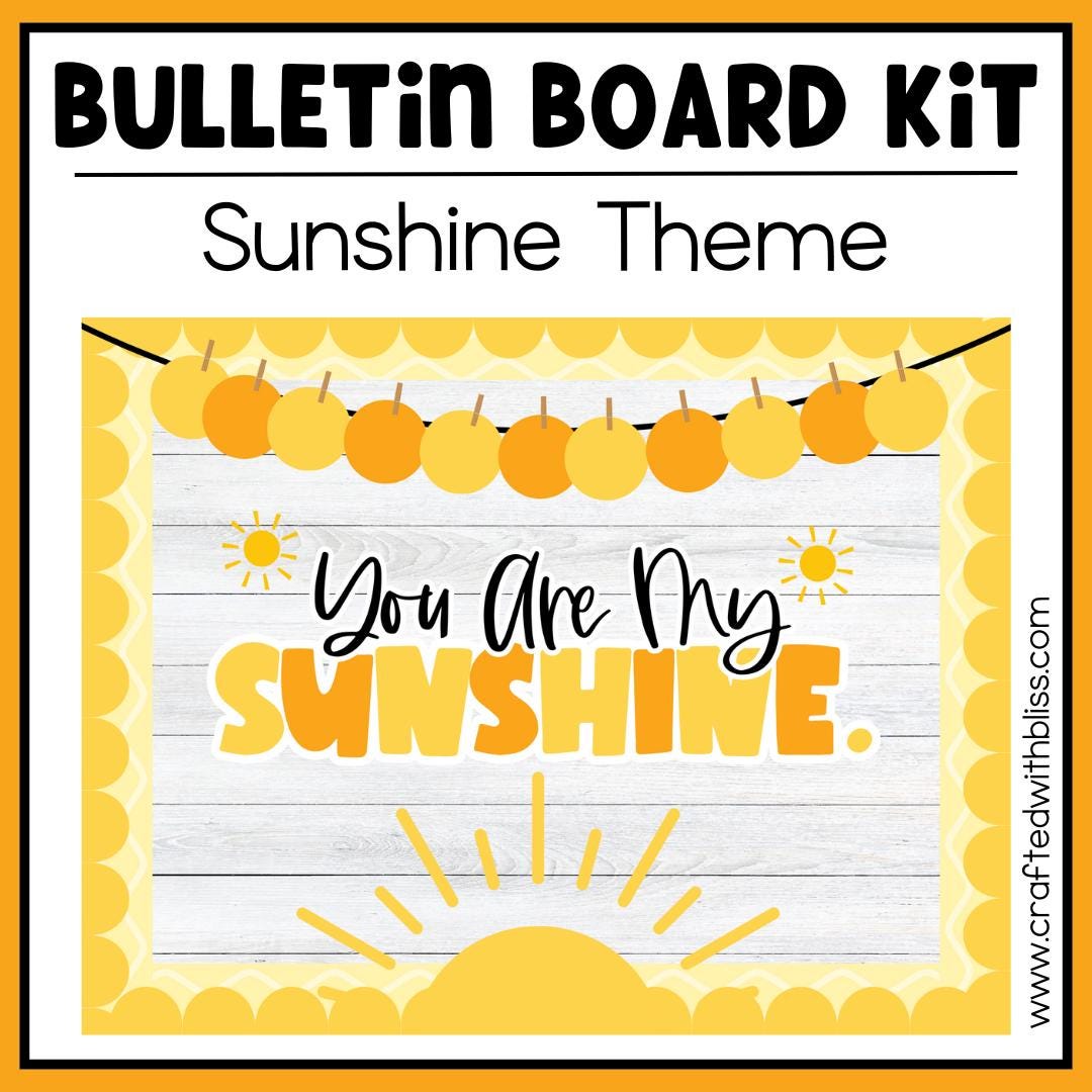 You Are My Sunshine Bulletin Board Kit Etsy