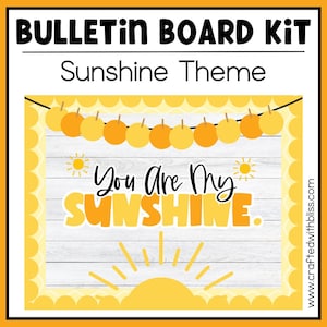 You Are My Sunshine Bulletin Board Kit Summer Classroom Decor Summer Camp Back To School Bulletin Decoration Door Kindergarten Elementary