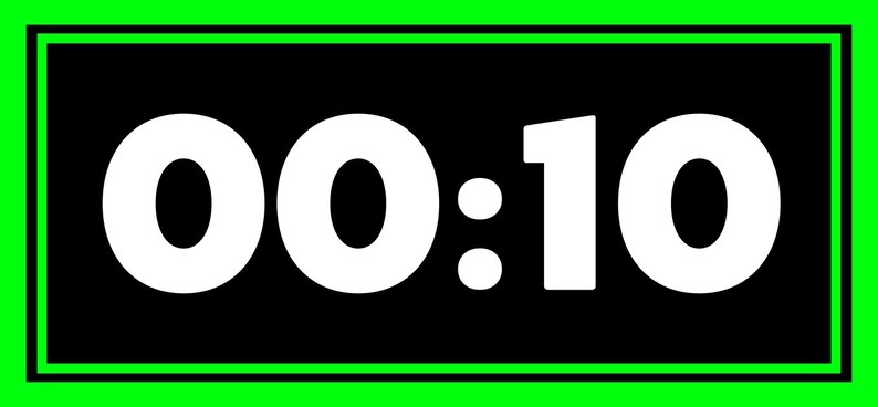 Timer Border 18 Black Neon Countdown Timer Classroom Management Tool Powerpoint ...