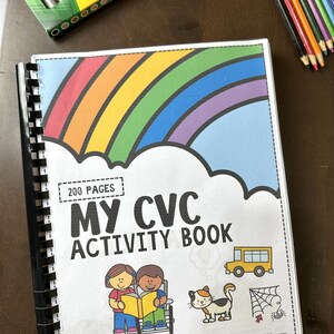 My CVC Activity Book (150+ pages) | Homeschool | Kindergarten | Literacy Center