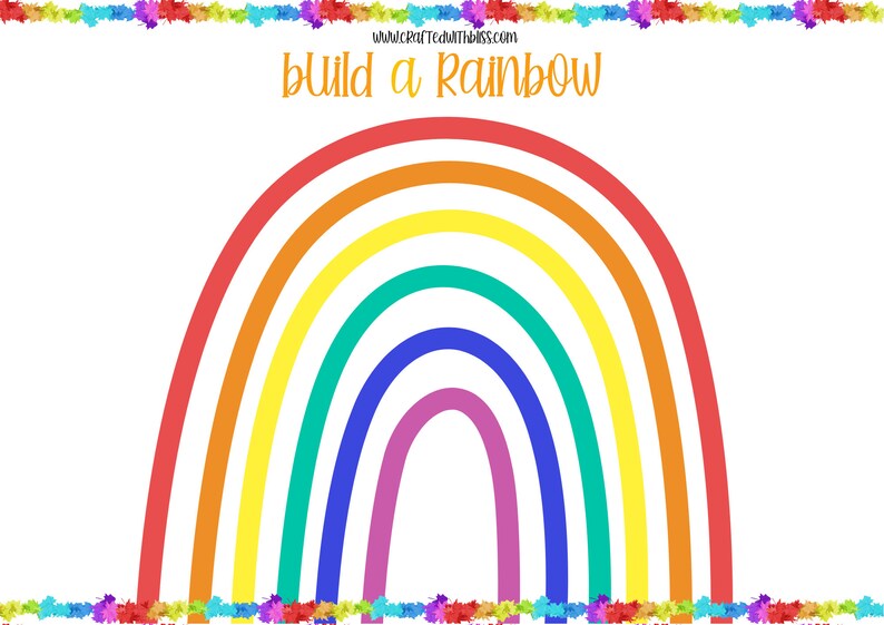 Rainbow Printables Rainbow Printables For Preschoolers Etsy Finland