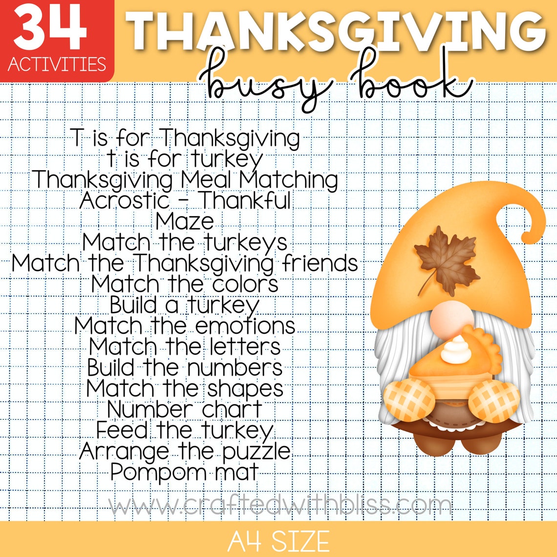 Thanksgiving Busy Binder/ Thanksgiving Busy Book Toddler Etsy