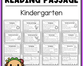 Summer Passages Kindergarten Reading Comprehension Printable