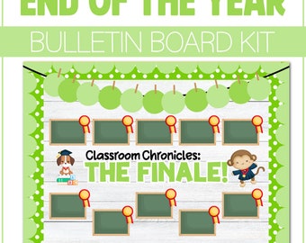 End Of The Year Bulletin Board Kit Door Classroom Decor Graduation Bulletin Decoration May June Moving Up Kindergarten PreK Class Of 2024