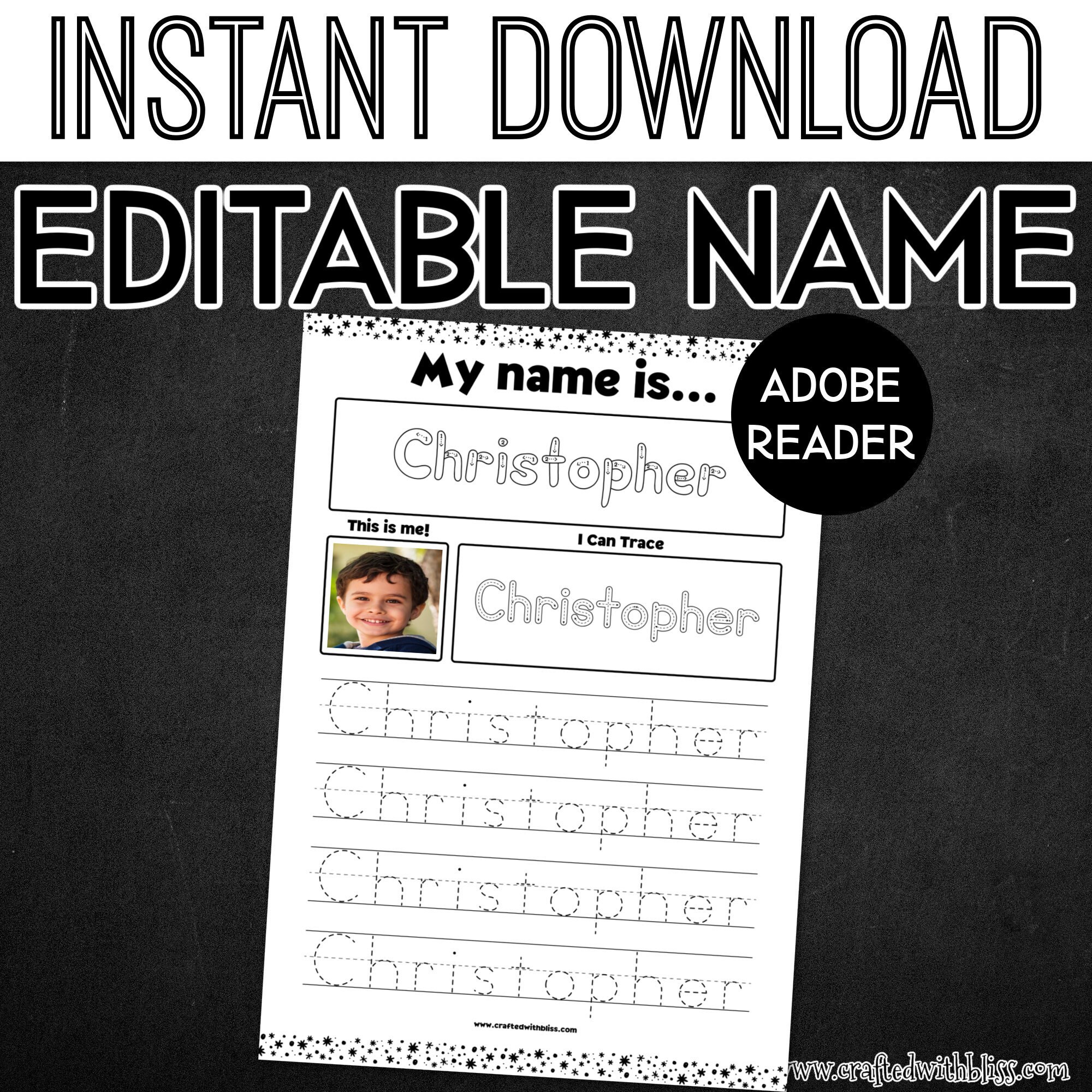 Custom name tracing worksheets and activities editable and - etsy