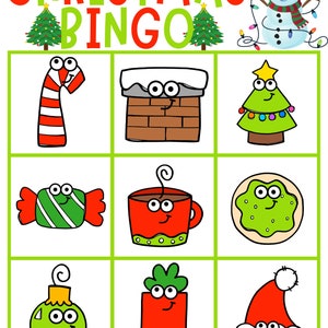 10 Christmas BINGO for Preschool-kindergarten - Etsy