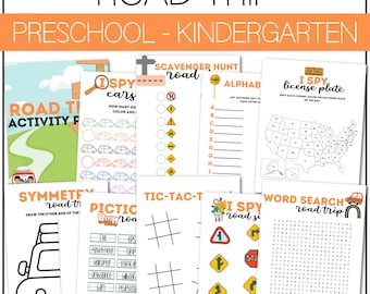Road Trip Theme Games and Activities For Preschool - Kindergarten Printable Homeschool Activities